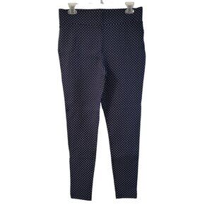 Loft Blue Leggings Pants Skinny Women Size M Geometric Casual NEW